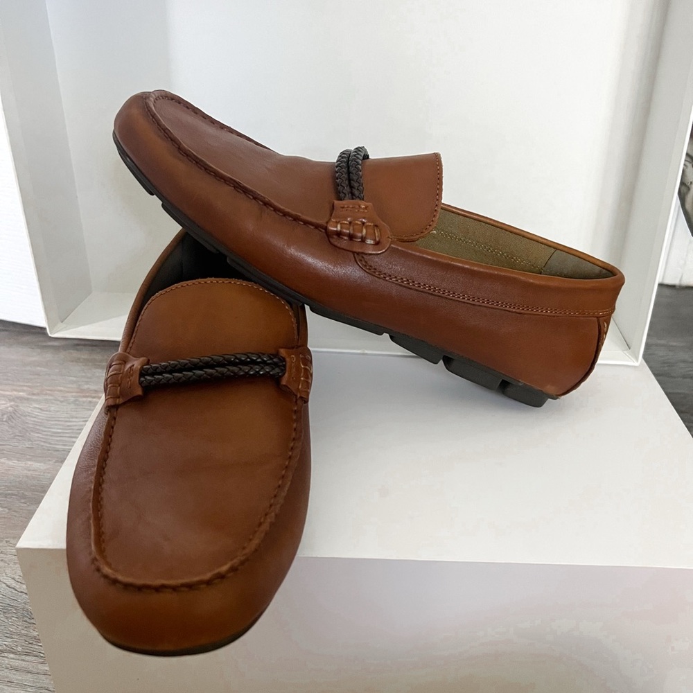 ALDO brown leather loafers